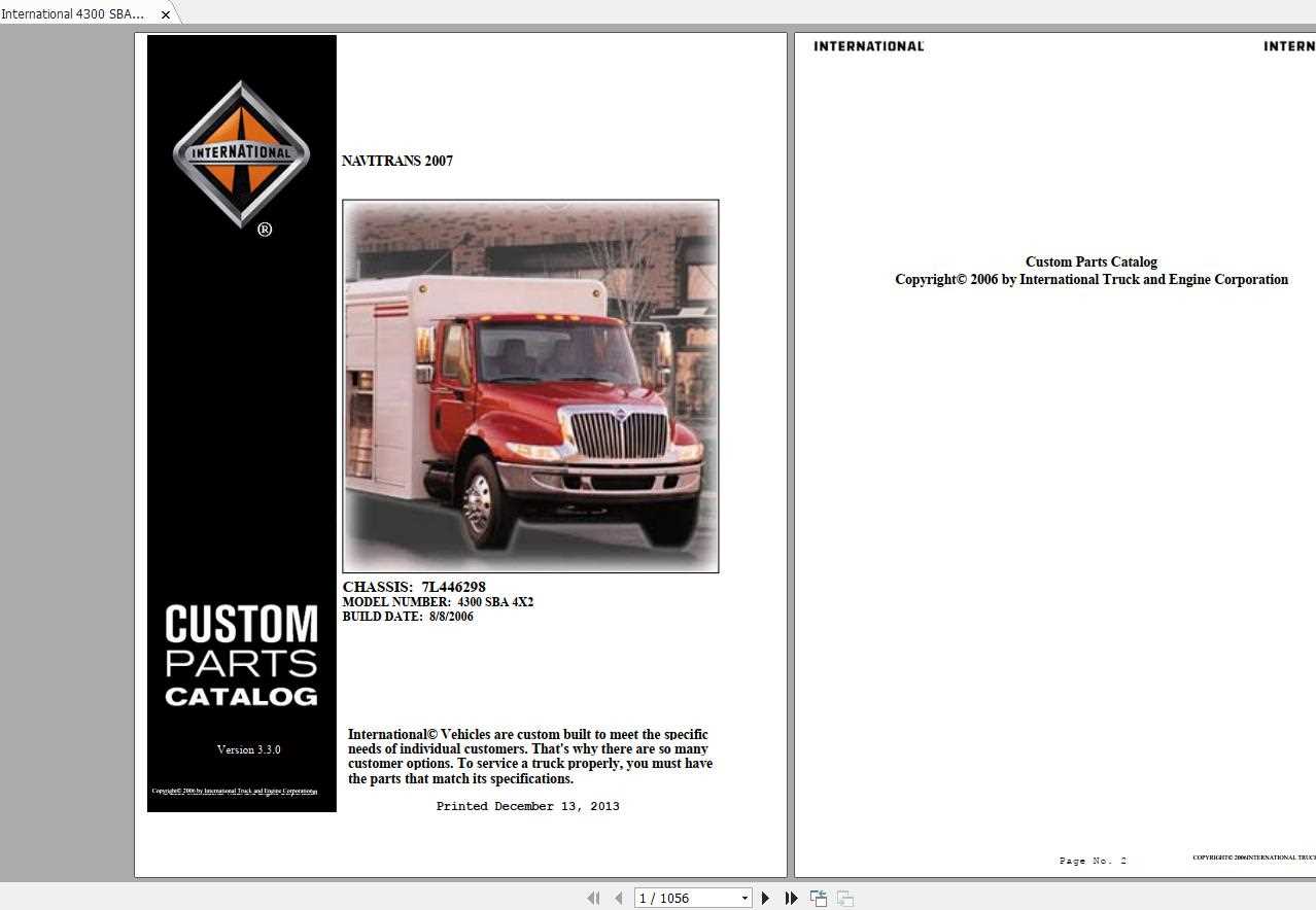 international 4300 parts diagram