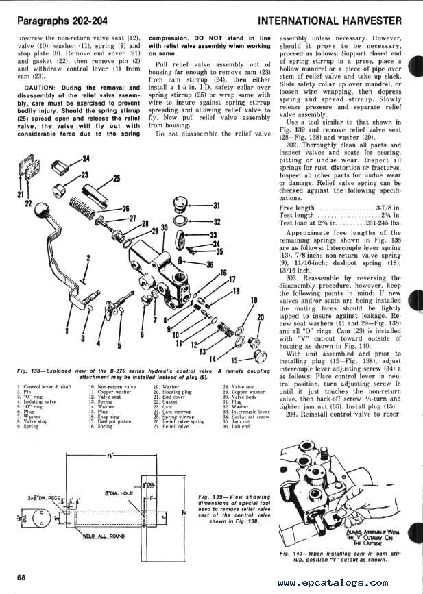 international b414 parts diagram