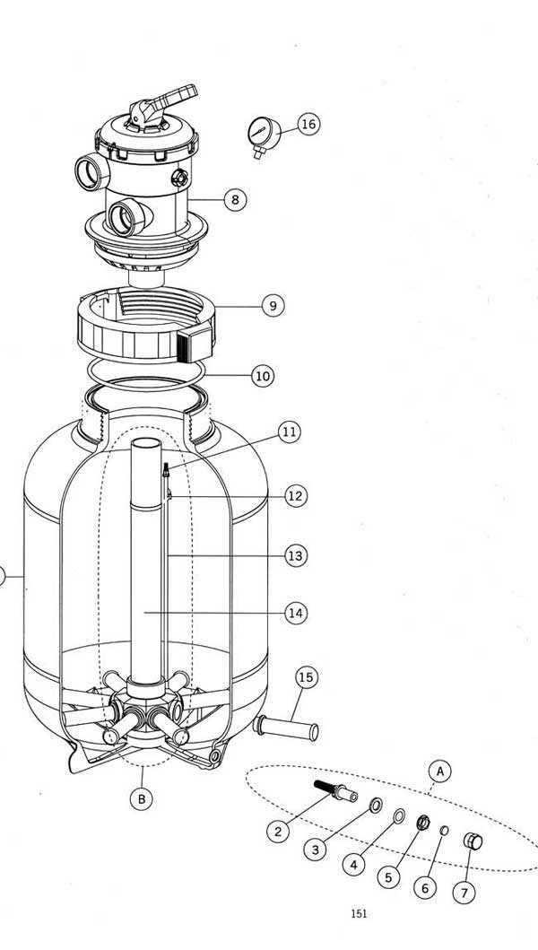 intex sand filter parts diagram