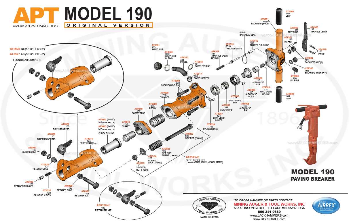 jackhammer parts diagram