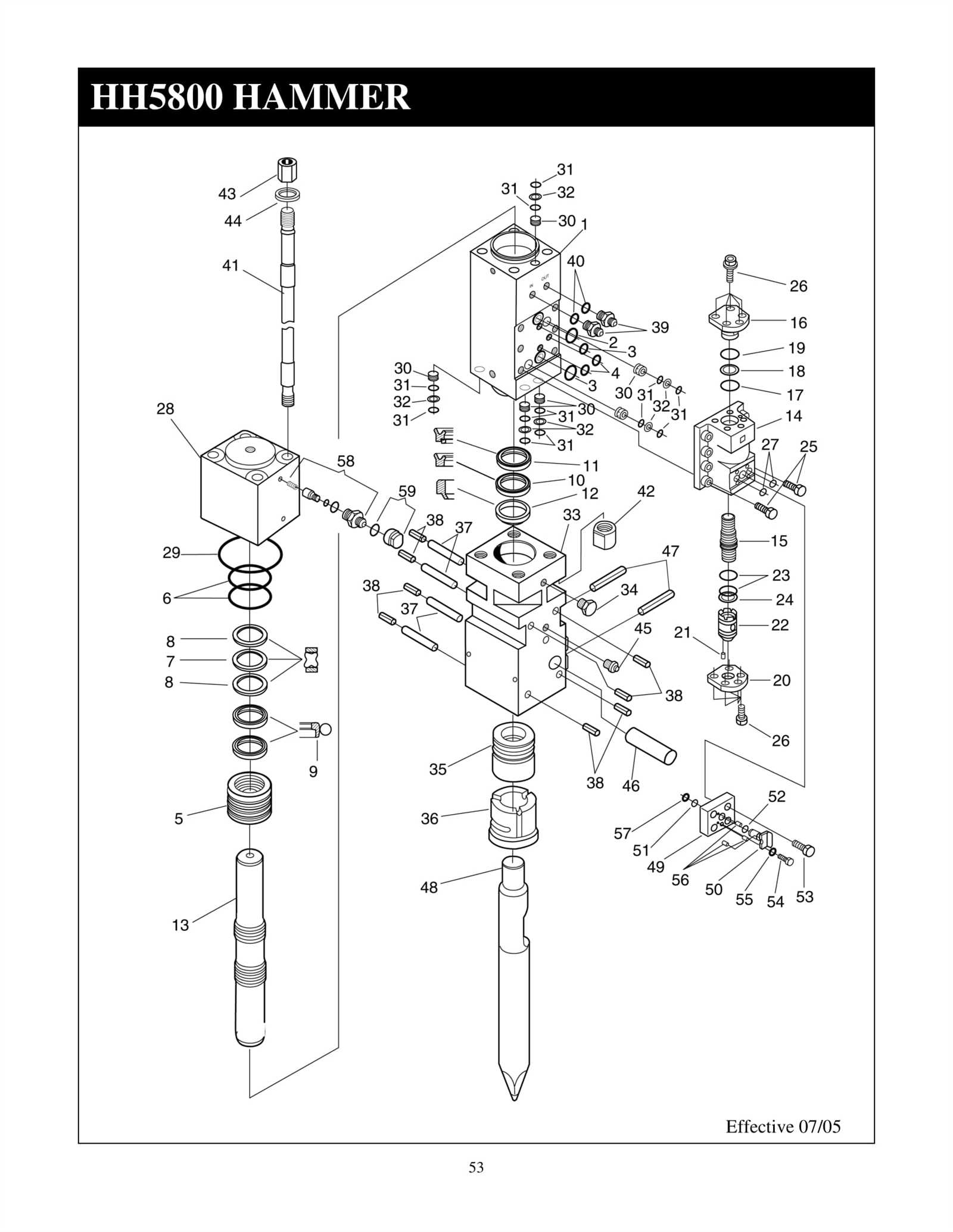 jackhammer parts diagram