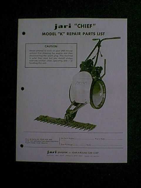 jari mower parts diagram