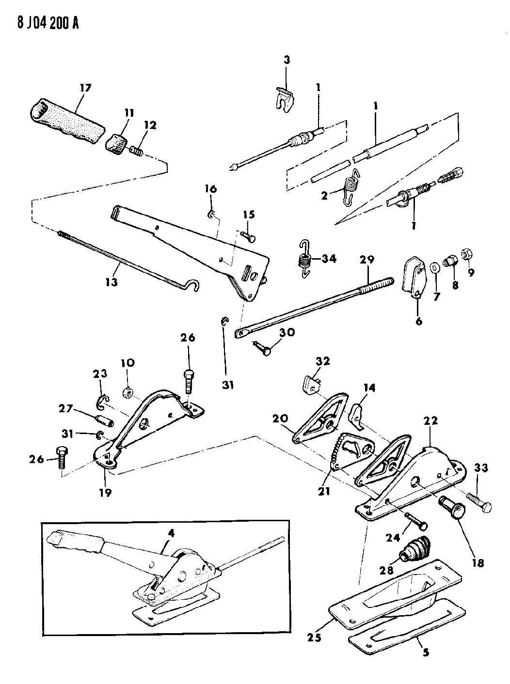 jeep brake parts diagram