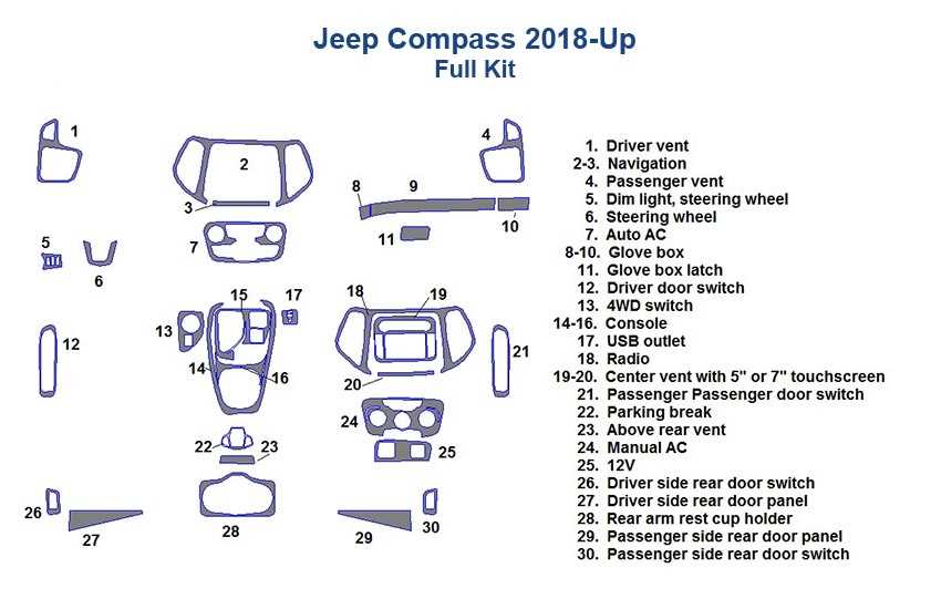 jeep compass parts diagram