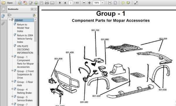 jeep grand cherokee parts diagram