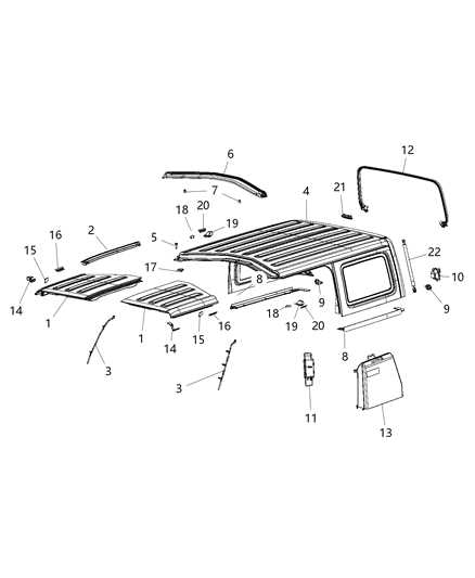 jeep tj hardtop parts diagram