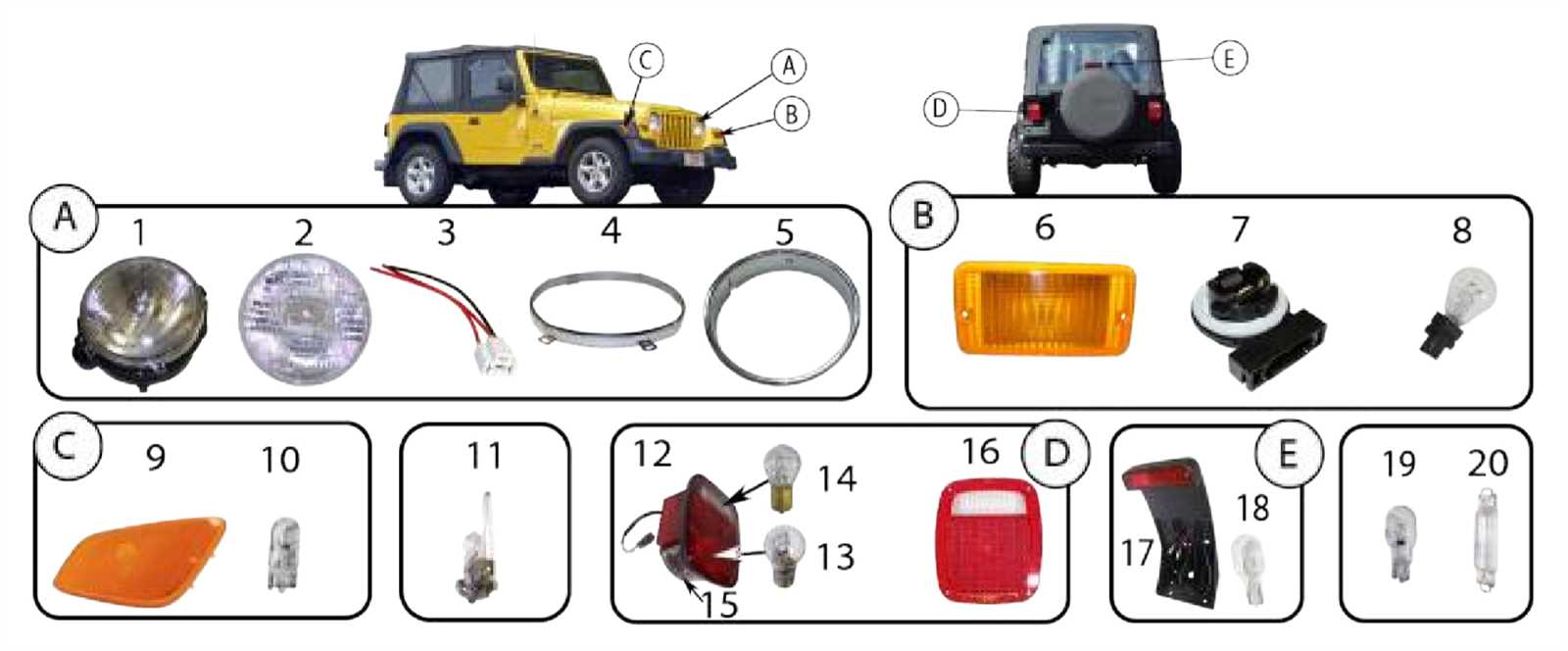 jeep tj parts diagram