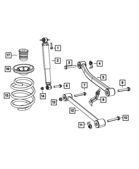 jeep wrangler front suspension parts diagram