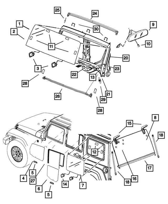 jeep wrangler jk parts diagram