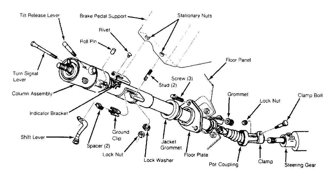 jeep xj steering parts diagram