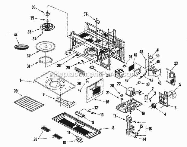 jenn air microwave parts diagram