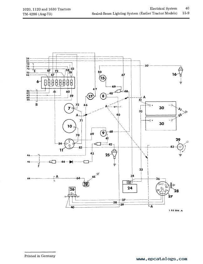 john deere 1020 parts diagram