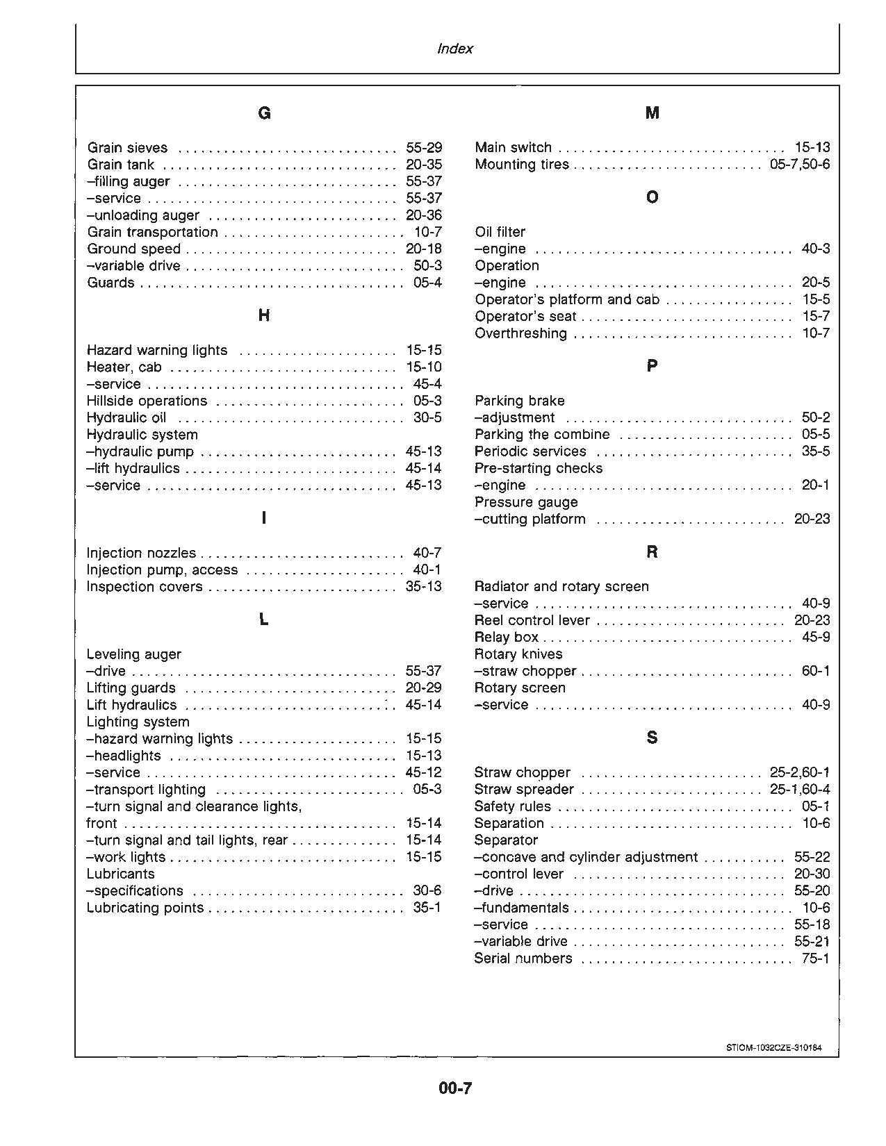 john deere 1032 parts diagram