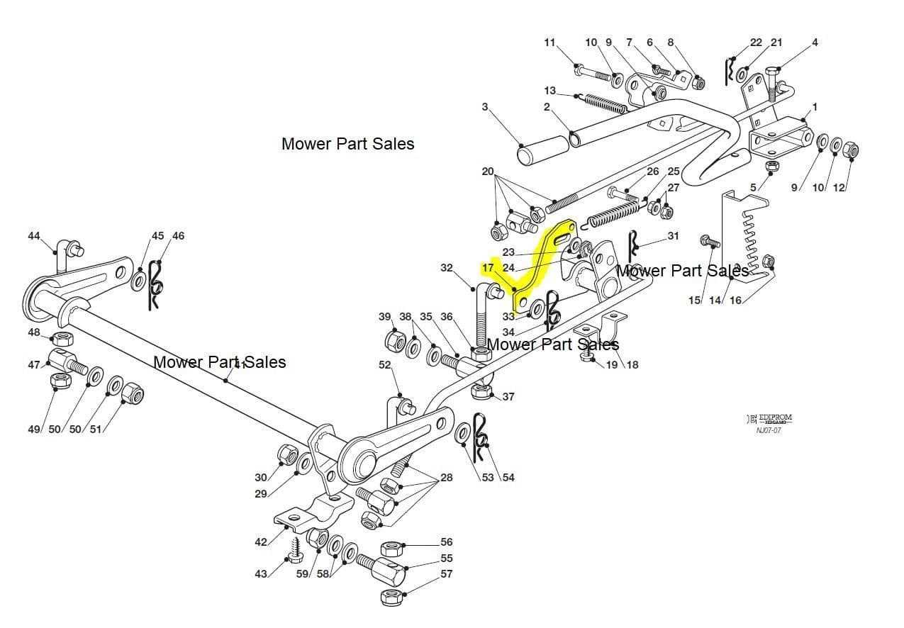 john deere 1435 deck parts diagram