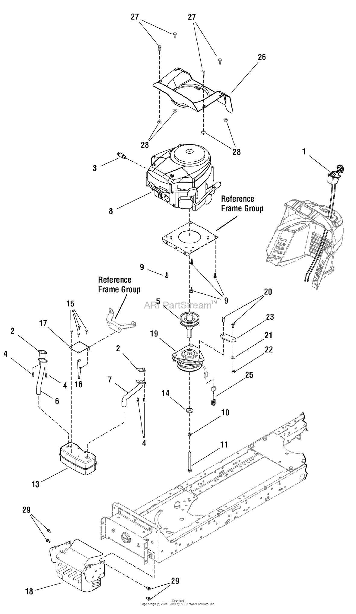 john deere 1435 deck parts diagram