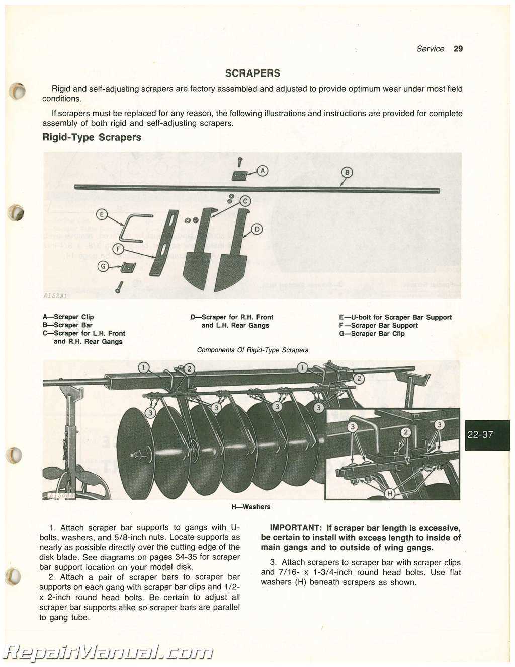 john deere 230 disc parts diagram