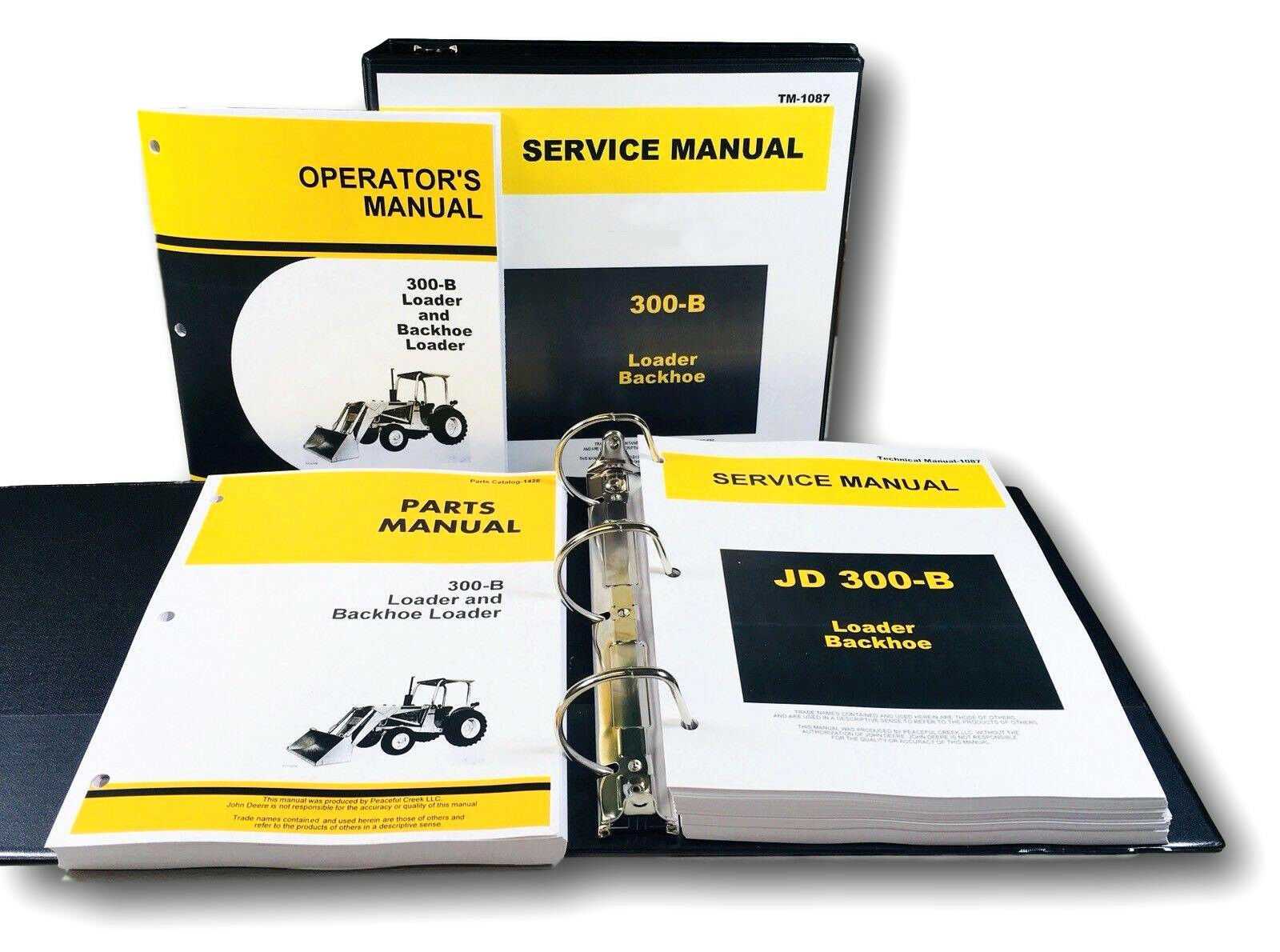 john deere 300b backhoe parts diagram