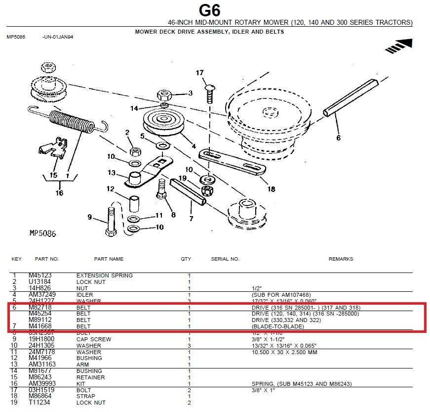 john deere 318 deck parts diagram