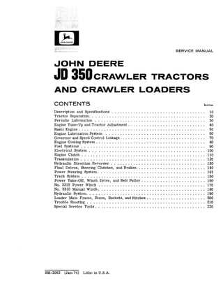 john deere 350 dozer parts diagram