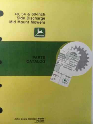 john deere 400 60 inch mower deck parts diagram