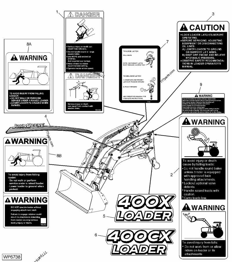 john deere 400x loader parts diagram