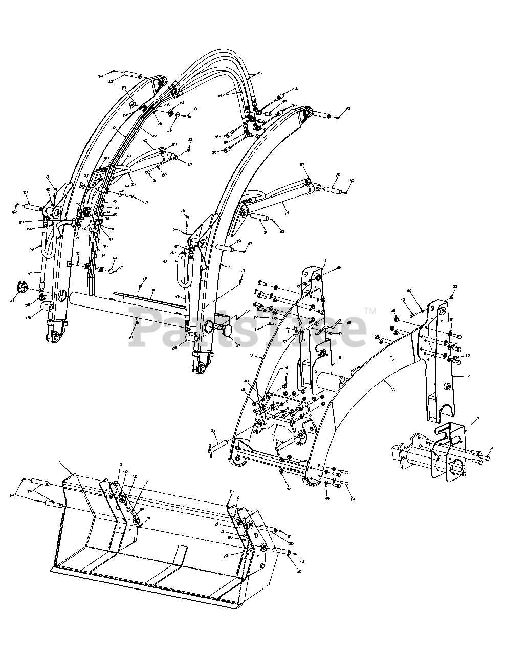 john deere 400x loader parts diagram