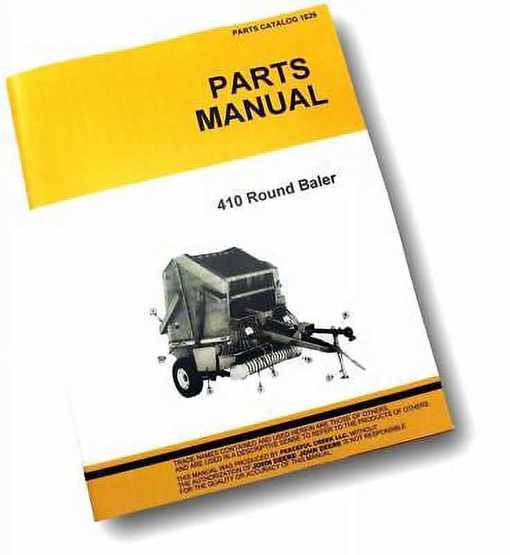 john deere 410 baler parts diagram