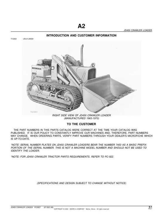 john deere 450 dozer parts diagram