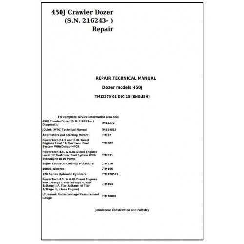 john deere 450j parts diagram