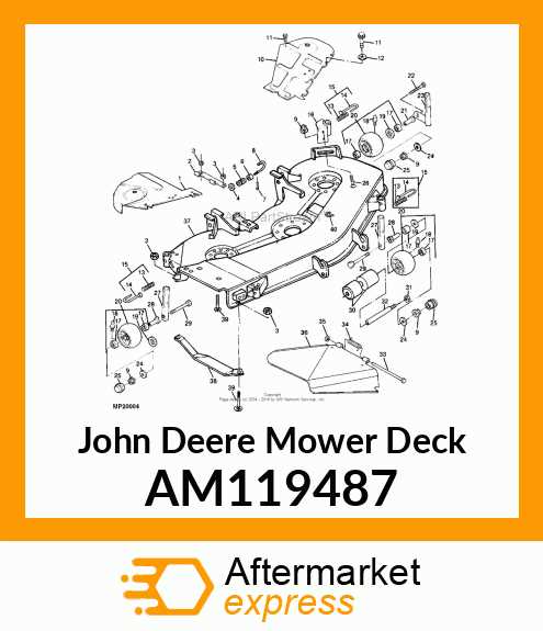 john deere 455 60 inch mower deck parts diagram