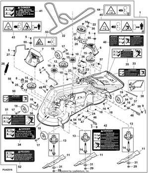 john deere 48 edge mower deck parts diagram