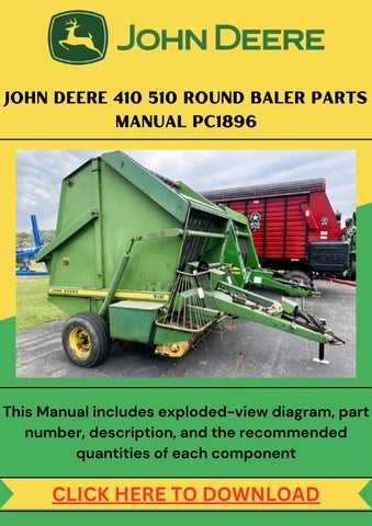 john deere 510 baler parts diagram