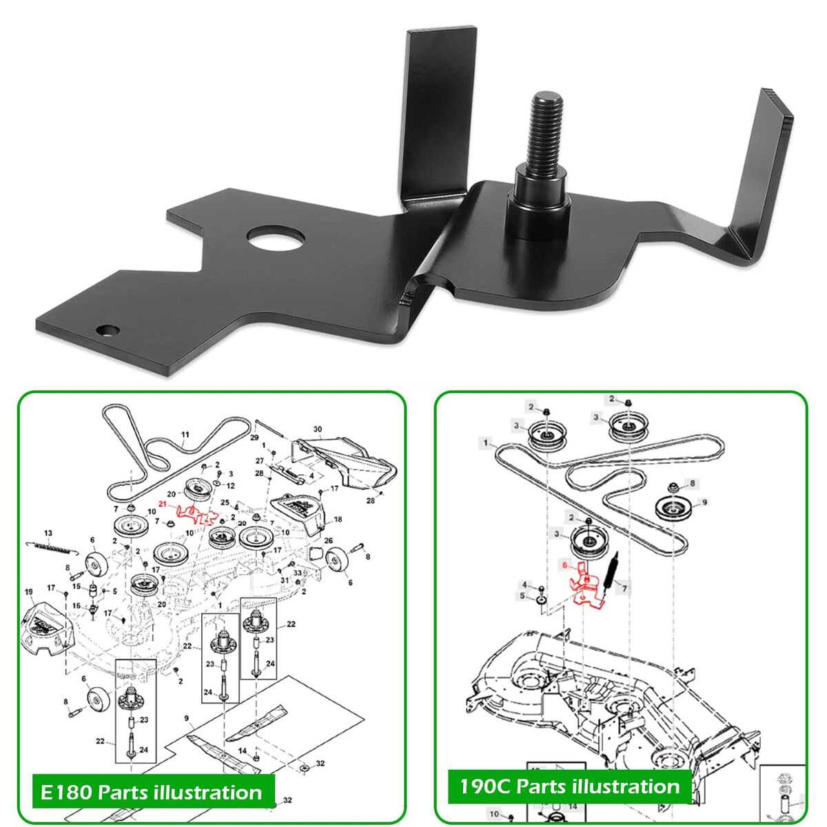 john deere e180 54 inch deck parts diagram