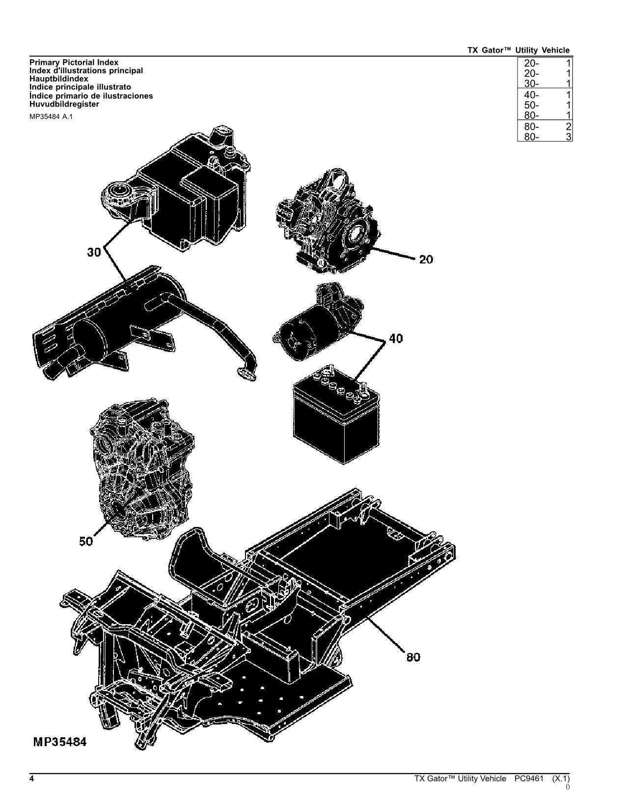 john deere gator tx parts diagram