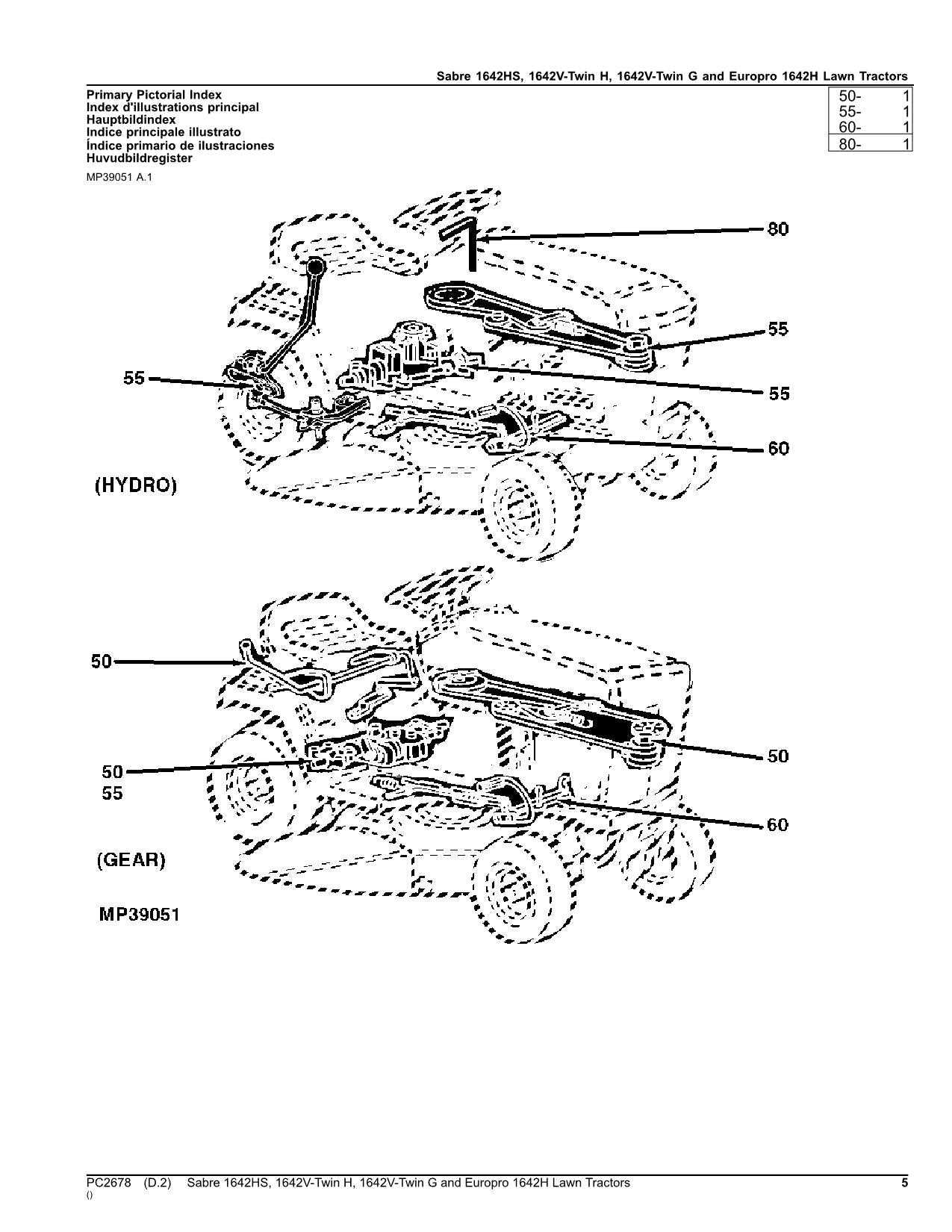 john deere sabre 1642 parts diagram