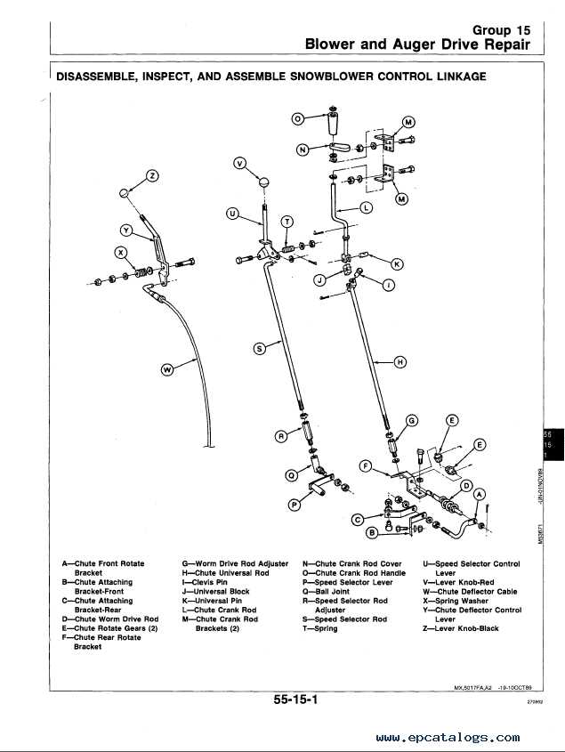 john deere snow blower parts diagram