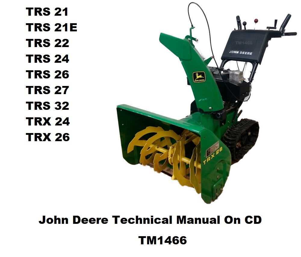 john deere trs26 snowblower parts diagram