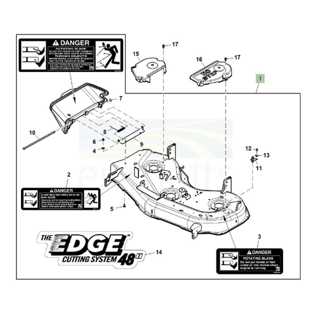 john deere z445 mower deck parts diagram