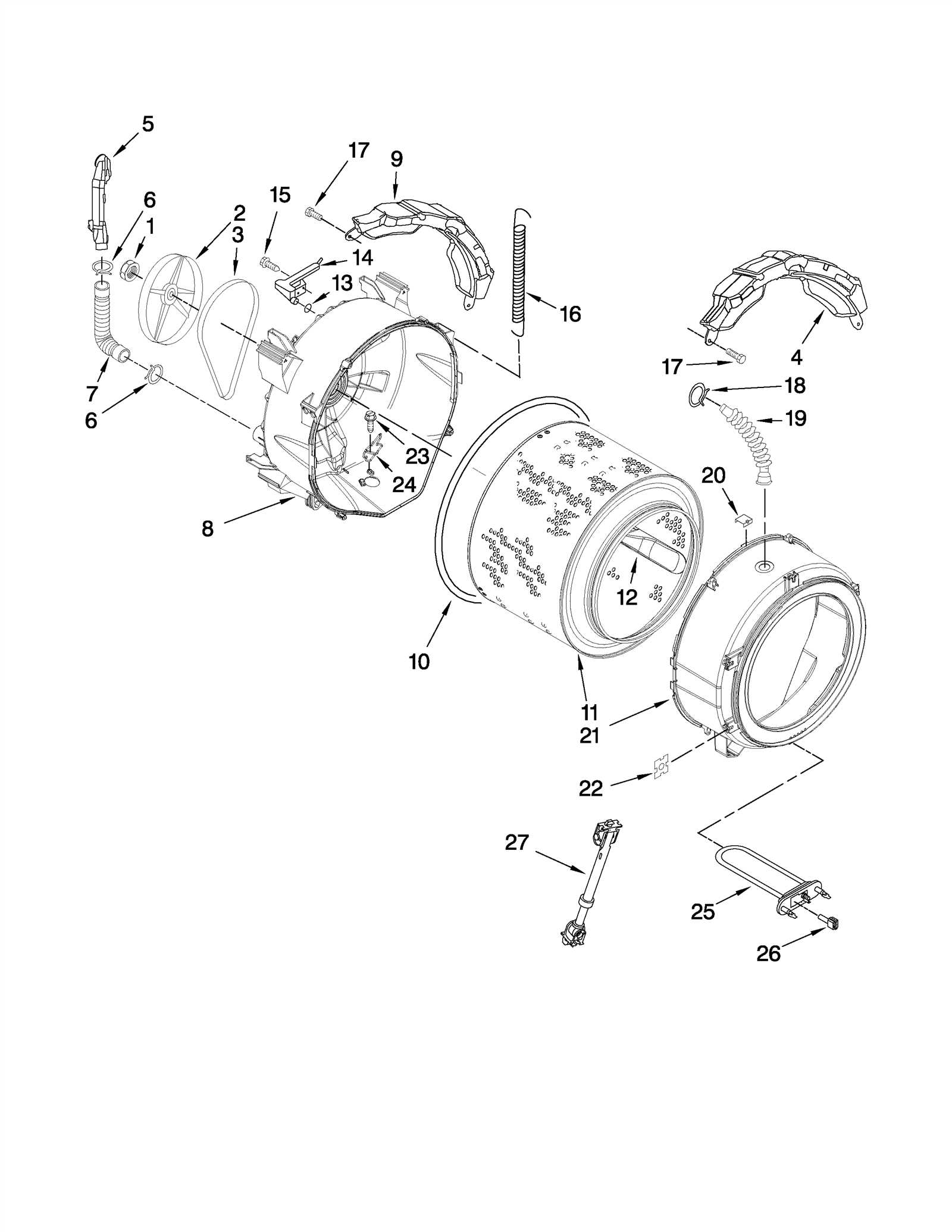 kenmore 600 series washer parts diagram