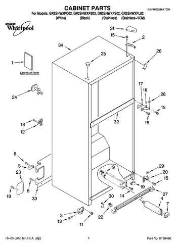 kenmore coldspot model 106 parts diagram