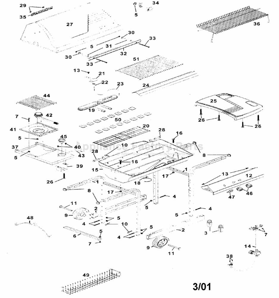 kenmore grill parts diagram