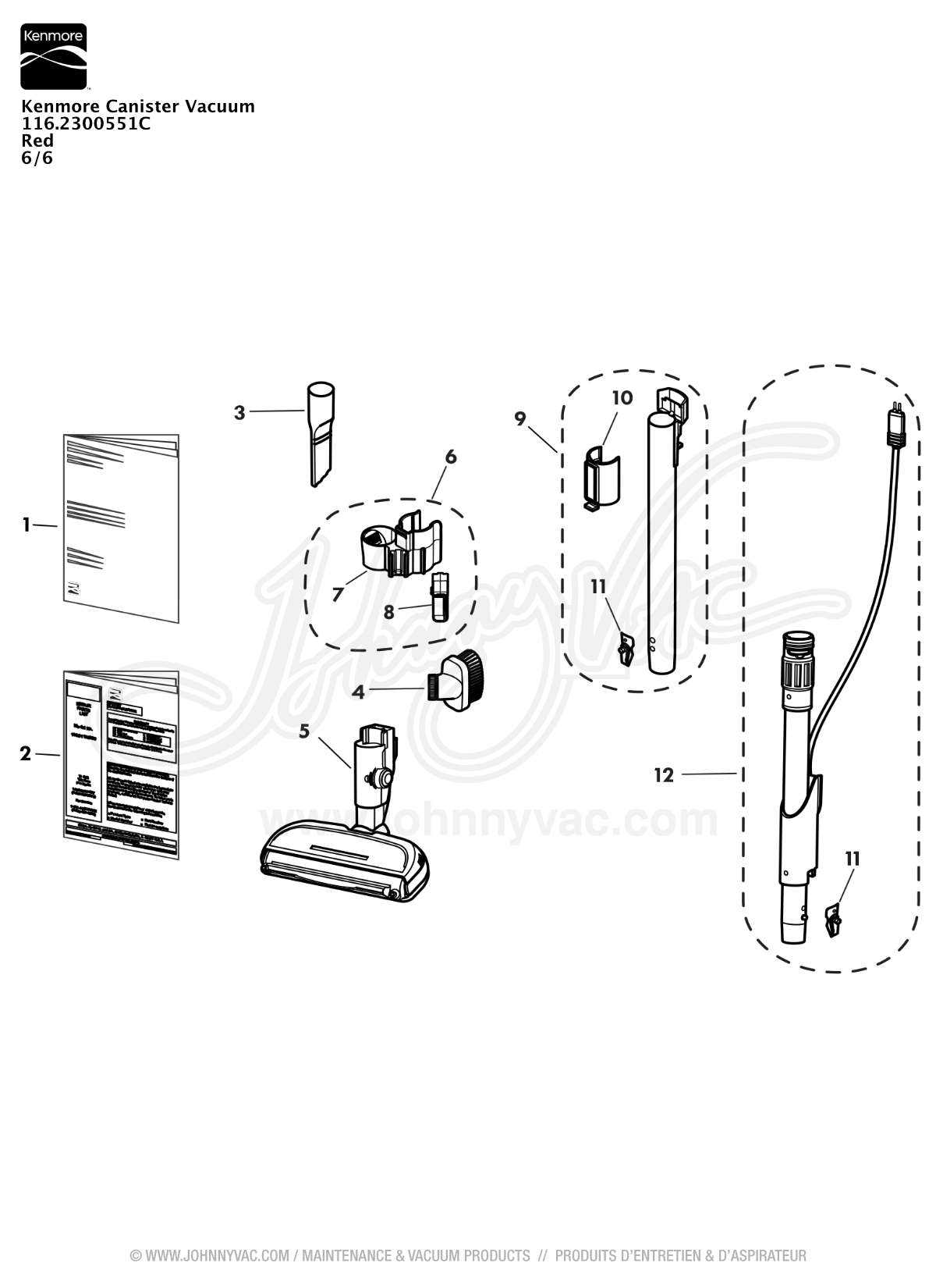 kenmore intuition vacuum parts diagram