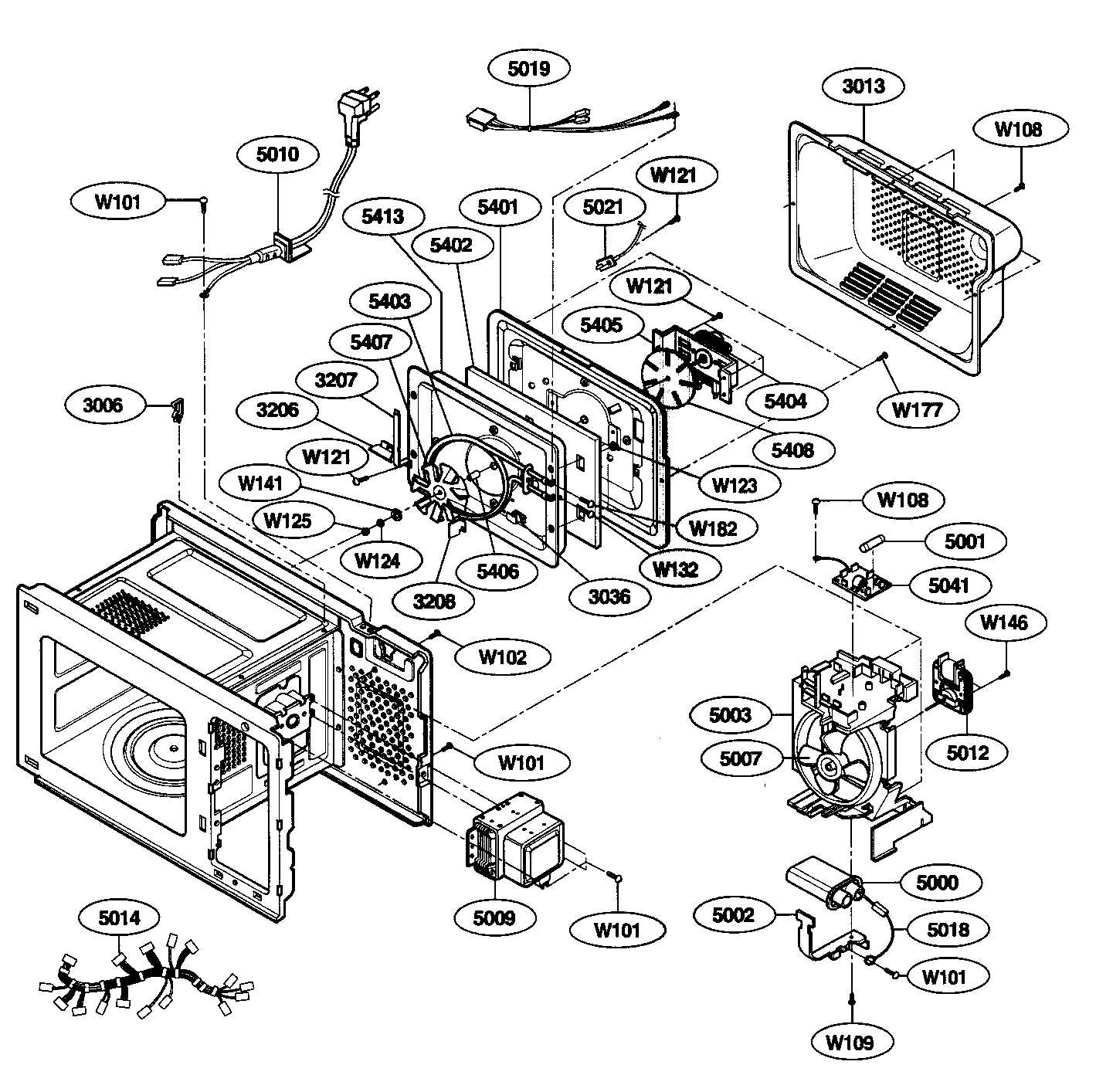 kenmore microwave model 721 parts diagram