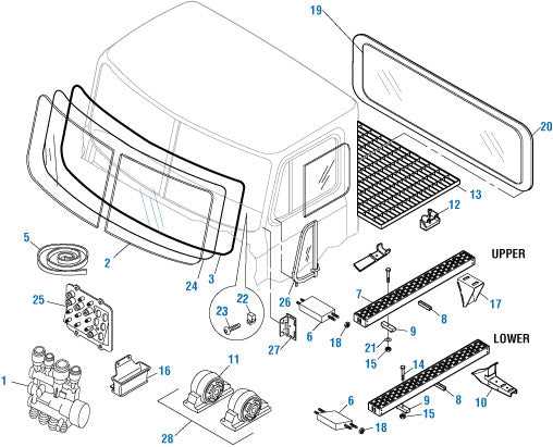 kenworth door parts diagram