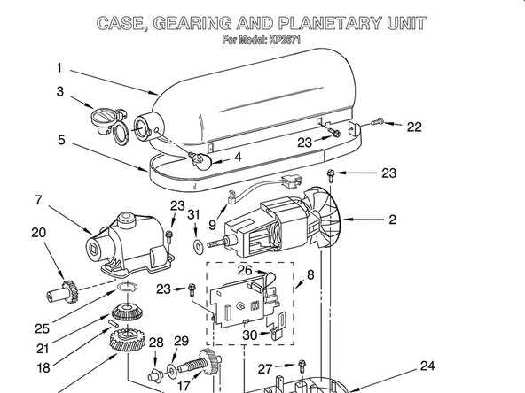 kitchenaid mixer parts diagram pdf