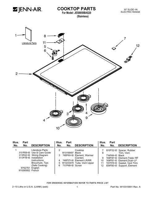 kitchenaid oven parts diagram