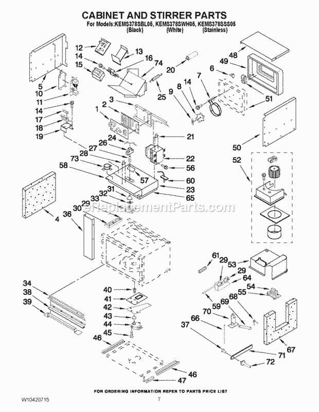 kitchenaid oven parts diagram