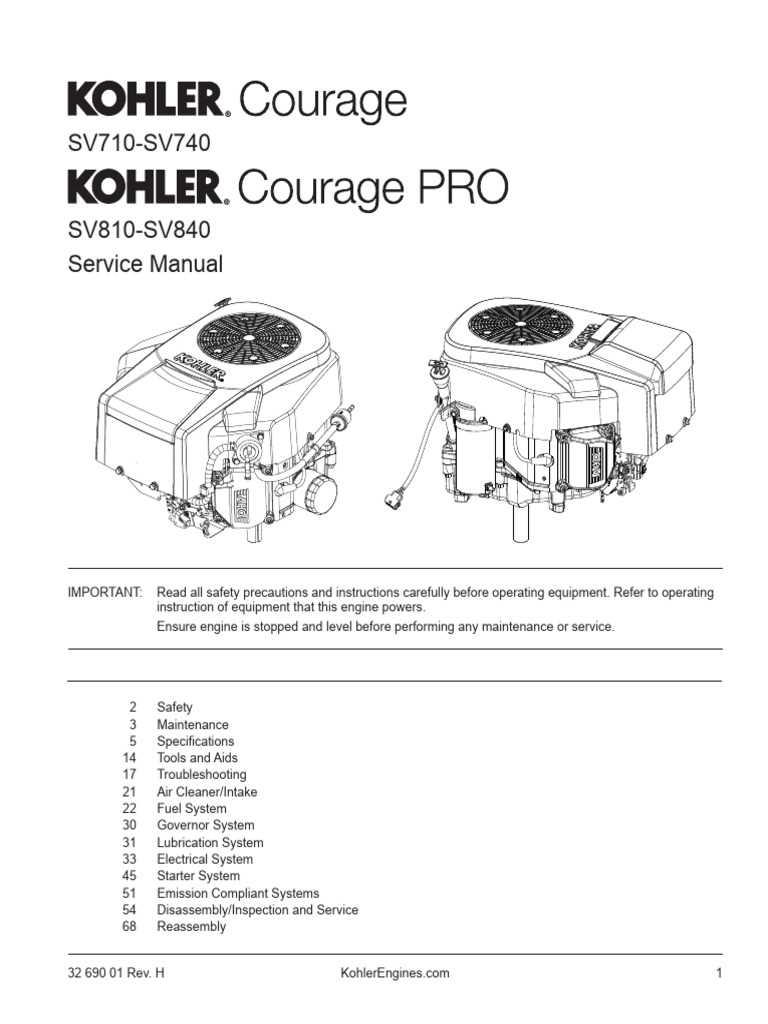 kohler courage xt 7 parts diagram