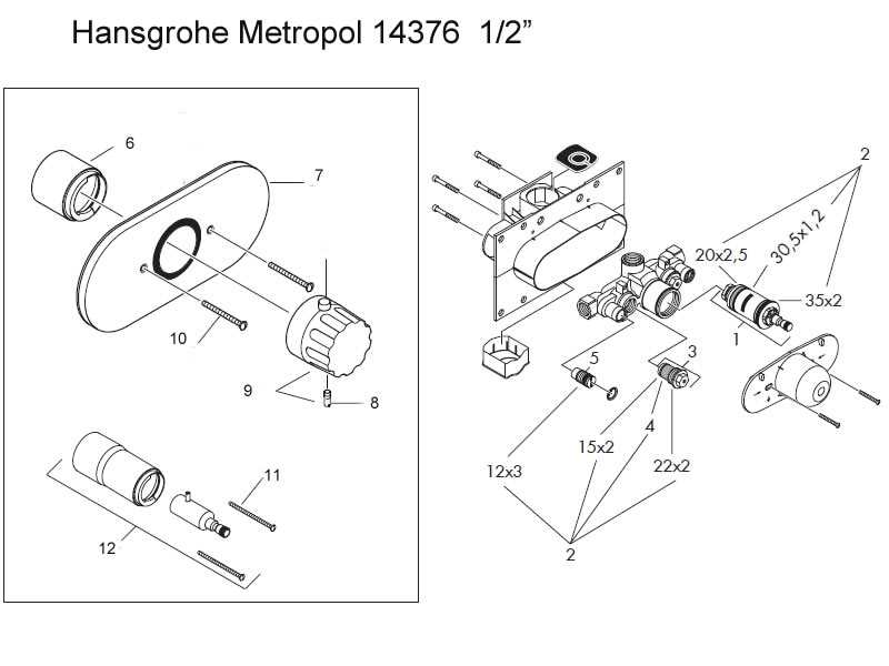 kohler shower valve parts diagram