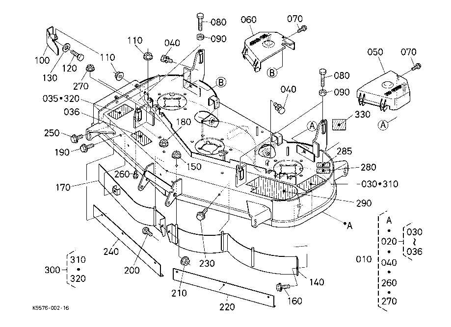 kubota 48 mower deck parts diagram